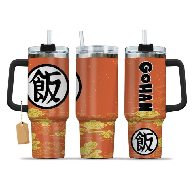 Dragon-Inspired Tumbler Mug With Handle – Double Wall Stainless Steel, 40Oz – Leak Proof Lid & Straw, Perfect For Travel & Home