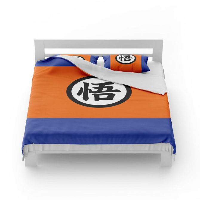 Anime-Inspired Bedding Set – Ultra Soft & Stylish Orange/Blue Design – King Size - Image 2