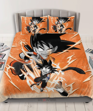 Anime Hero Twin Bedding Set - Vibrant Orange Comforter & Pillowcases For Fans