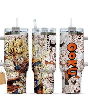 Anime Hero Stainless Steel Tumbler With Handle - Ultimate Insulated Mug For Fans