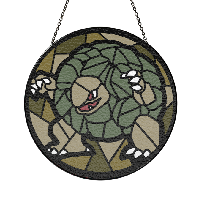 Handcrafted Turtle Stained Glass Suncatcher - Unique Home Decor, 12 Round Art Piece - Image 5