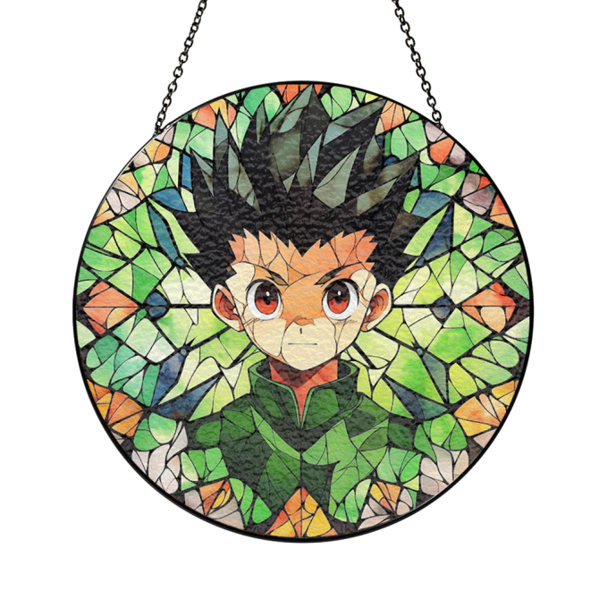 Vibrant Anime Stained Glass Art - Unique Decor For Anime Lovers & Collectors - Image 3