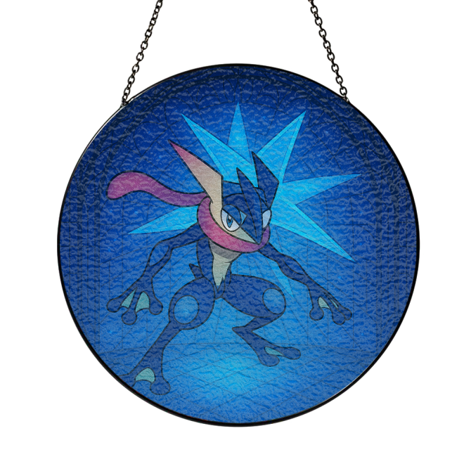 Handcrafted Greninja Stained Glass Sun Catcher – Unique Pokémon Decor For Home - Image 3