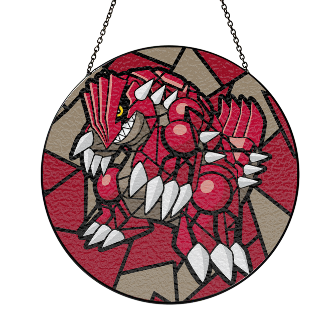 Vibrant Red Dinosaur Stained Glass Sun Catcher - Unique Home Decor Gift - Image 3