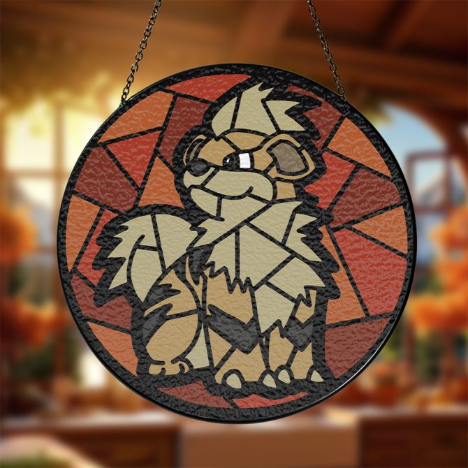Charming Stained Glass Dog Suncatcher – Vibrant Hanging Art For Home Decor - Image 3
