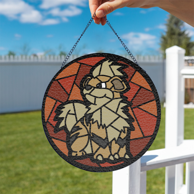 Charming Stained Glass Dog Suncatcher – Vibrant Hanging Art For Home Decor - Image 4