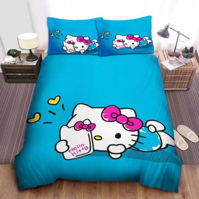Cozy Hello Kitty Bedding Set – Cute & Comfy Blue Duvet With Pillowcases
