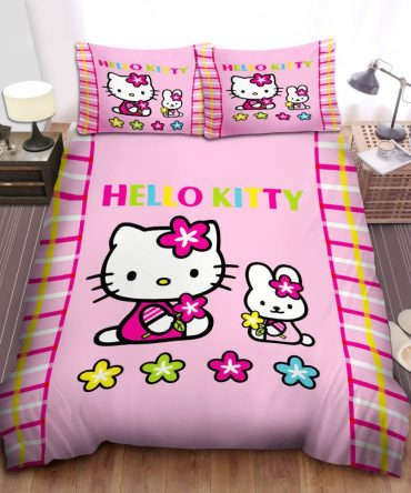 Cozy Hello Kitty Pink Bedding Set - Twin/Full/Queen - Cute Kids Room Decor
