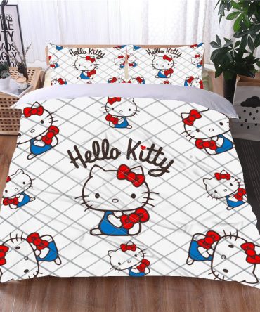 Hello Kitty Bedding Set - Cute Cartoon Design, Cozy & Soft For Kids/Teens Bedroom Decor