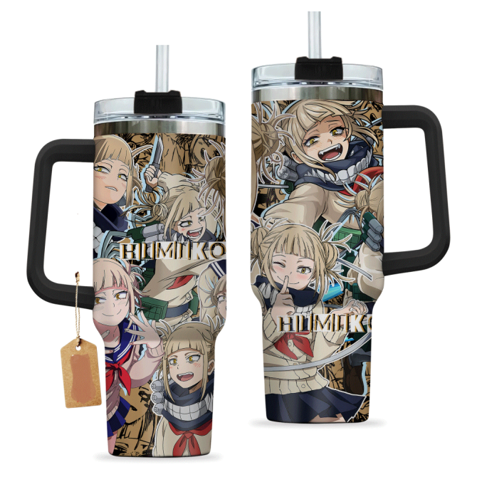 Anime Character Tumbler With Handle – 40Oz Insulated Stainless Steel Mug With Straw – Perfect For Fans & Travel