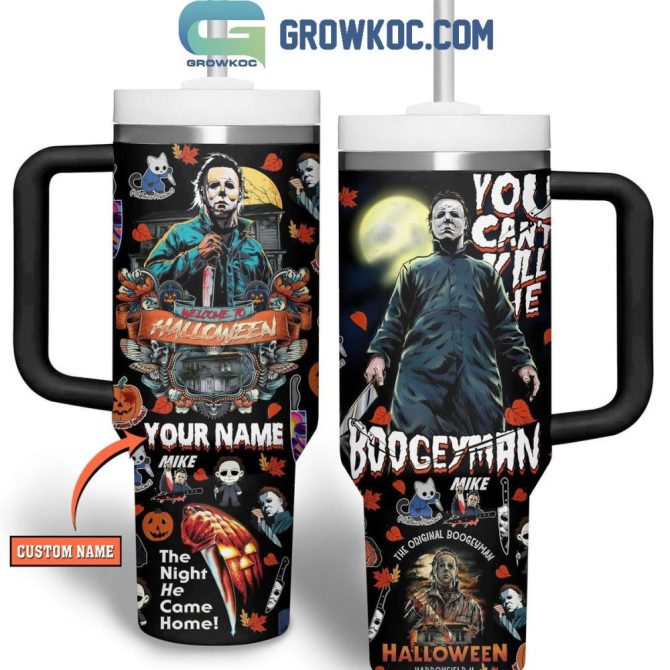 Custom Halloween Horror Tumbler - Personalized Michael Myers Design Mug For Spooky Sips