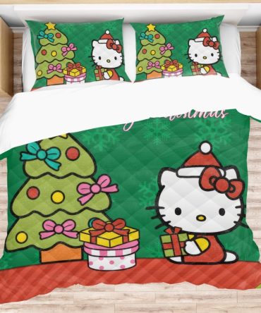 Festive Hello Kitty Christmas Bedding Set – Cozy Holiday Decor For Kids & Fans