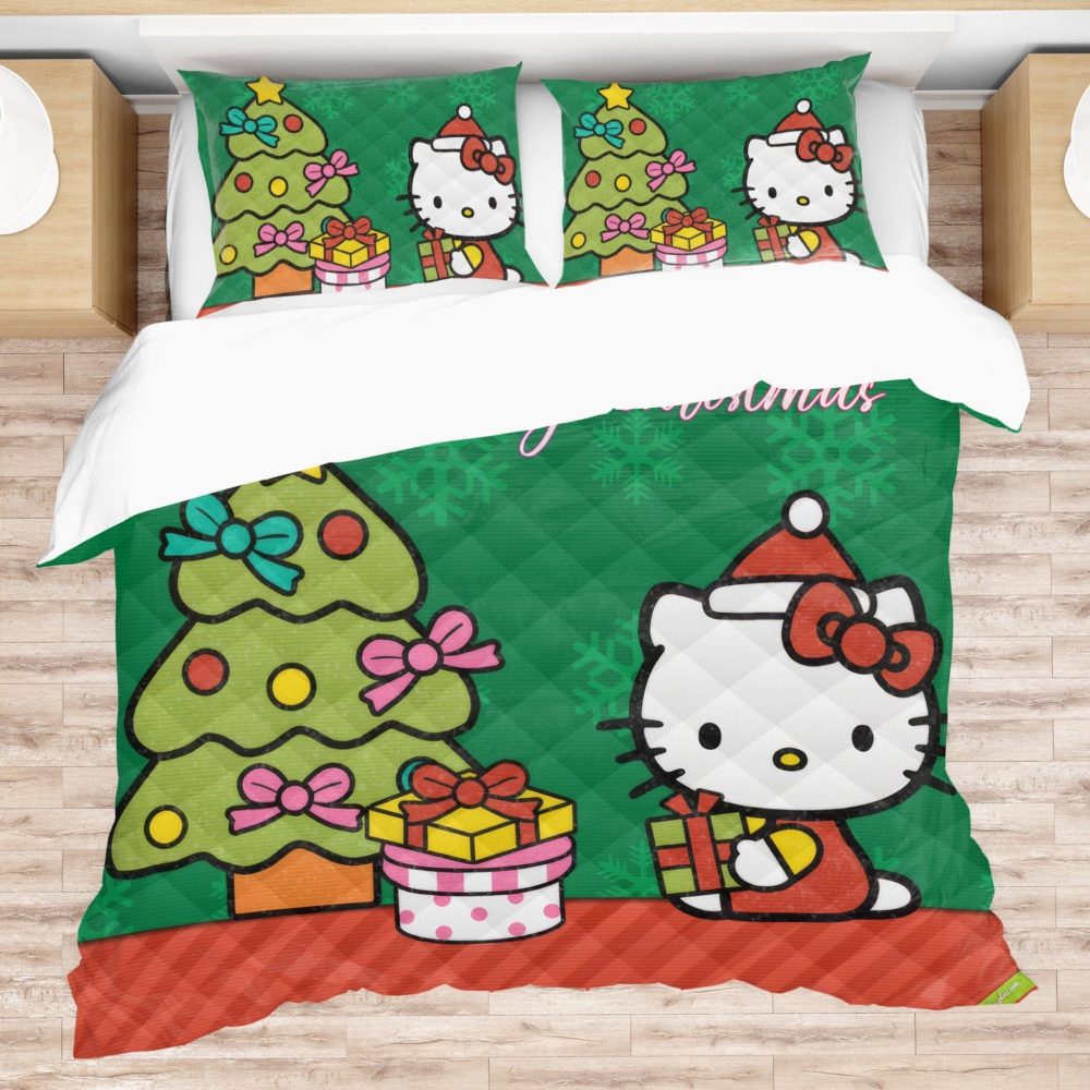 Festive Hello Kitty Christmas Bedding Set – Cozy Holiday Decor For Kids & Fans