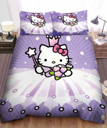 Adorable Princess Cat Bedding Set - Soft, Cozy, Perfect For Kids' Rooms - Twin/Full Sizes Available