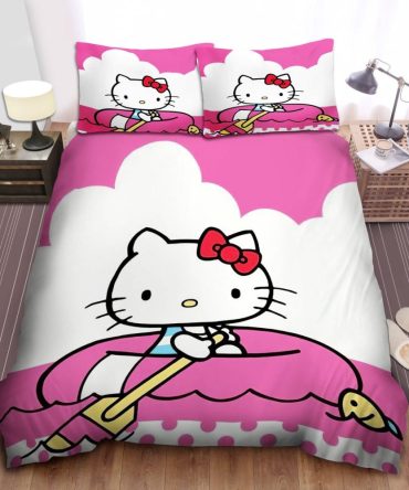 Adorable Pink Hello Kitty Bedding Set - Twin/Full Size For Kids & Teens - Cozy & Cute!