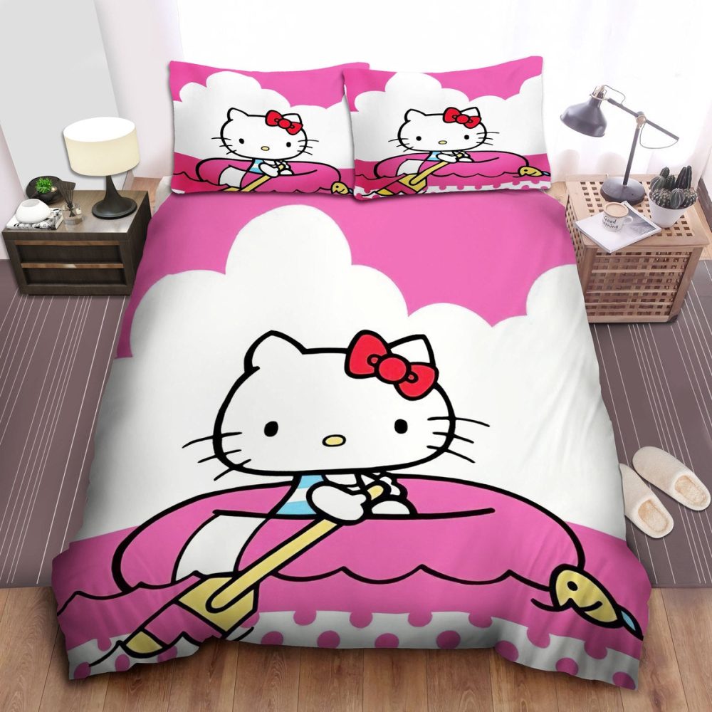Adorable Pink Hello Kitty Bedding Set - Twin/Full Size For Kids & Teens - Cozy & Cute!