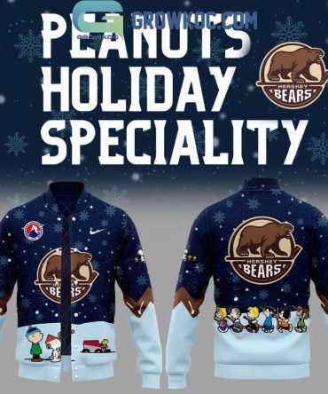 Limited Edition Peanuts Holiday Varsity Jacket - Hershey Bears Fan Gear