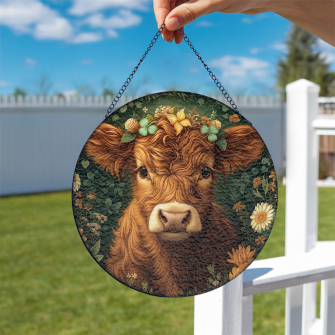 Charming Floral Cow Wall Art – Rustic Farmhouse Decor For Home & Garden - Image 3