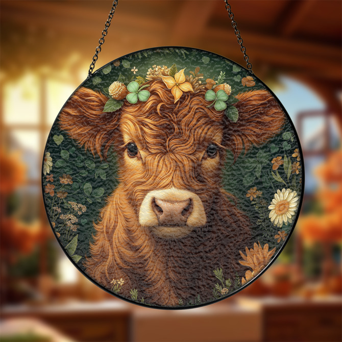 Charming Floral Cow Wall Art – Rustic Farmhouse Decor For Home & Garden