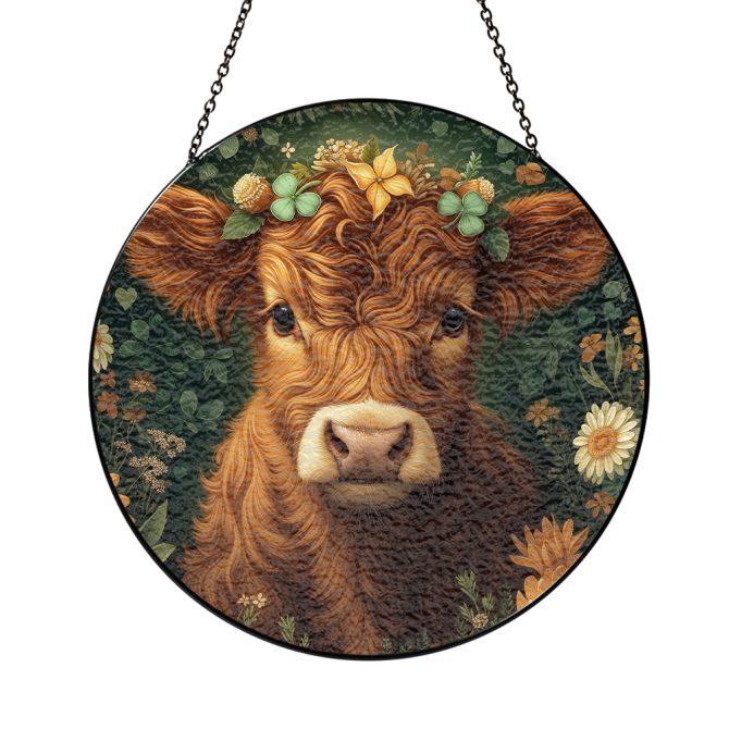 Charming Floral Cow Wall Art – Rustic Farmhouse Decor For Home & Garden - Image 2