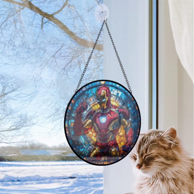 Stunning Superhero Stained Glass Suncatcher - Unique Home Decor Gift - Image 2