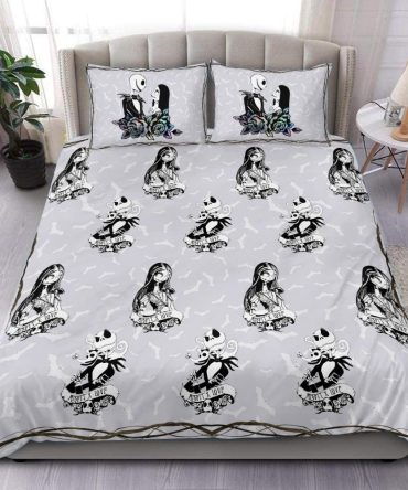 Cozy Gothic Couple Duvet Cover Set - Soft Microfiber Bedding With Pillowcases, Queen Size