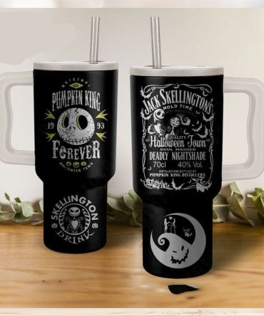 Jack Skellington Halloween Town Tumbler - Pumpkin King Forever Mug With Straw - 24Oz