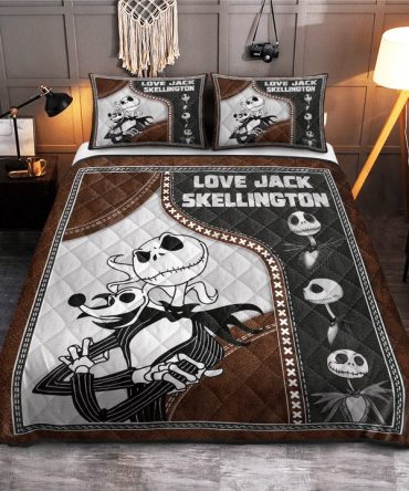 Cozy Jack Skellington Themed Bedding Set – Perfect For Nightmare Before Christmas Fans!