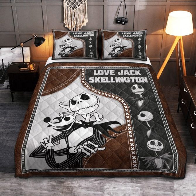 Cozy Jack Skellington Themed Bedding Set – Perfect For Nightmare Before Christmas Fans!