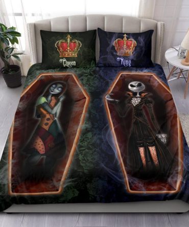 Spooky King & Queen Gothic Bedding Set - Perfect For Halloween Lovers
