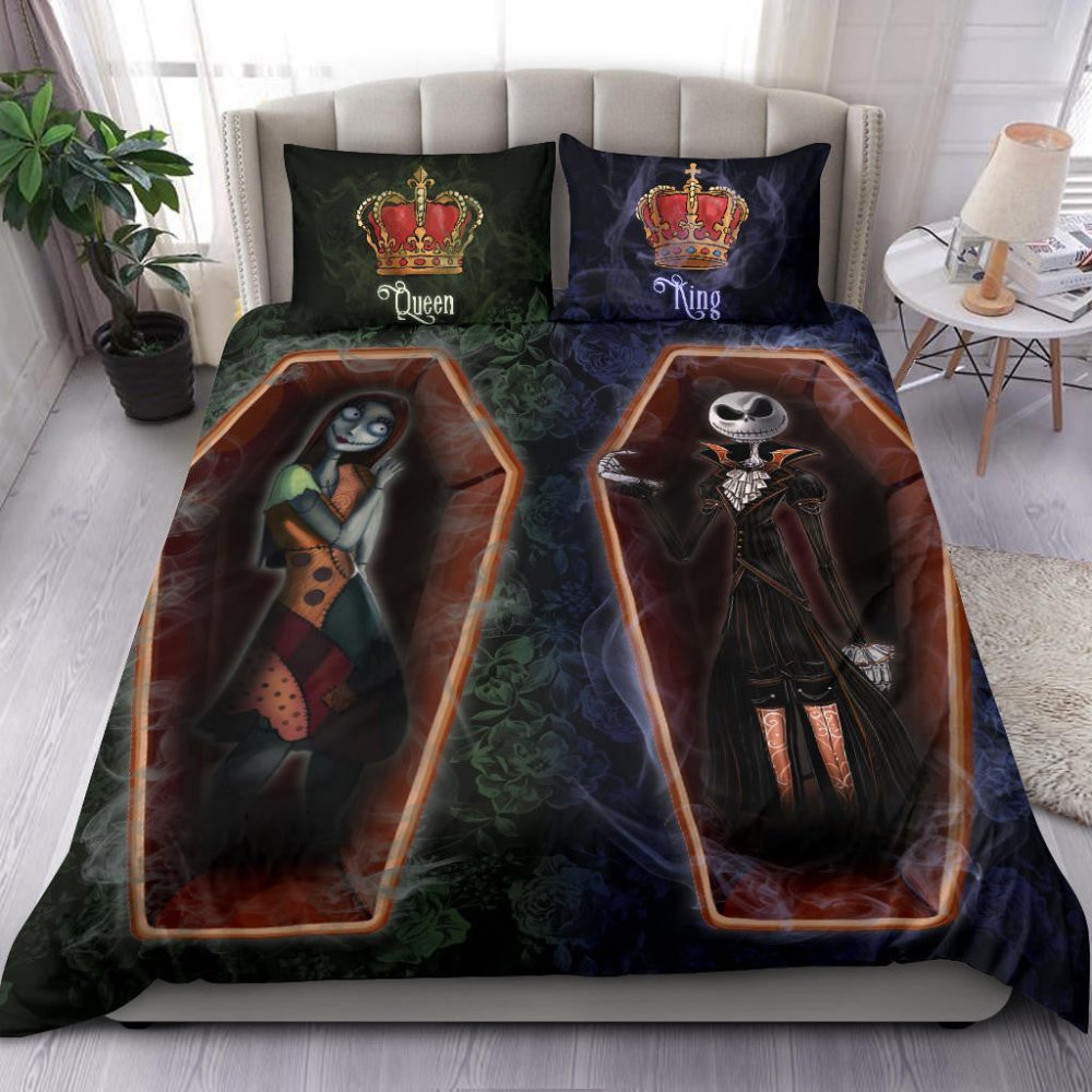 Spooky King & Queen Gothic Bedding Set - Perfect For Halloween Lovers