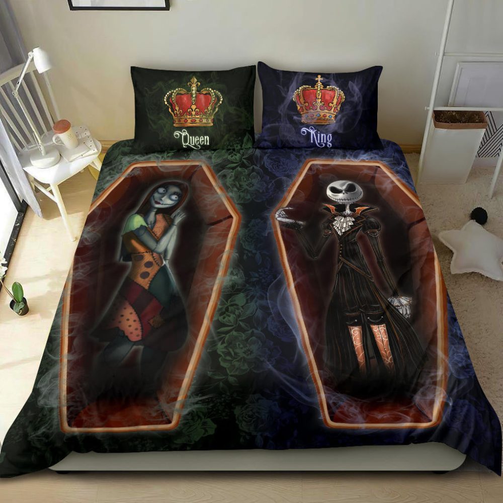 Spooky King & Queen Gothic Bedding Set - Perfect For Halloween Lovers - Image 2