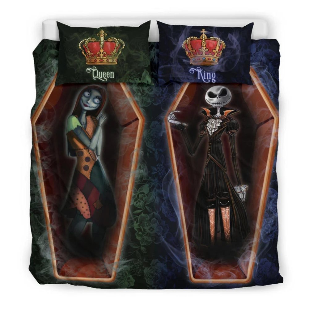 Spooky King & Queen Gothic Bedding Set - Perfect For Halloween Lovers - Image 3