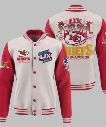 Limited Edition Kansas City Chiefs Super Bowl Lix Champions Varsity Jacket - Celebrate In Style!