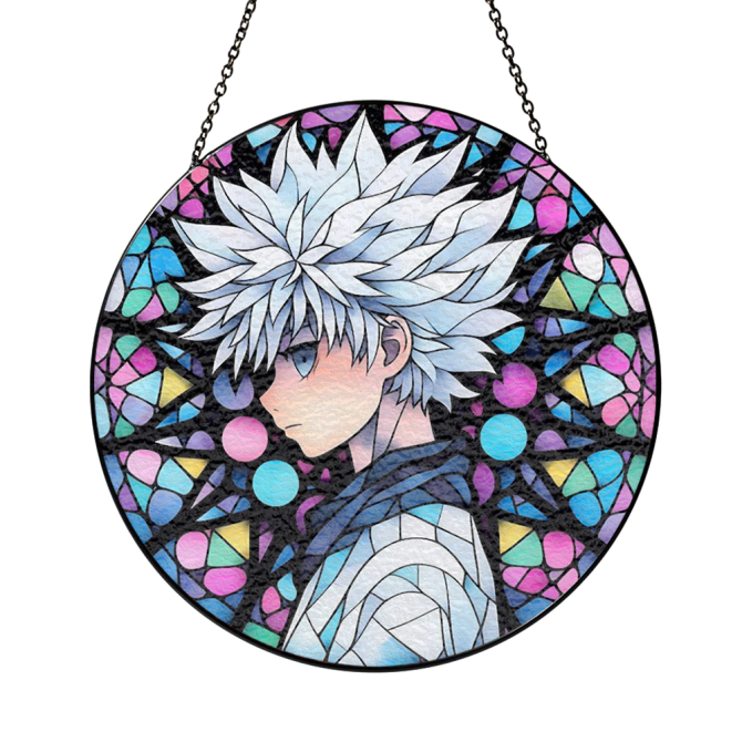 Vibrant Anime-Inspired Stained Glass Art - Perfect For Decor Lovers & Collectors - Image 3