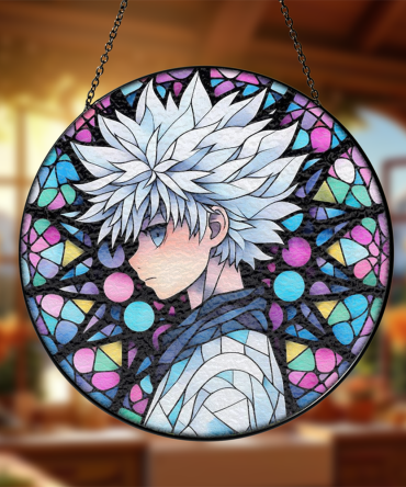 Vibrant Anime-Inspired Stained Glass Art - Perfect For Decor Lovers & Collectors