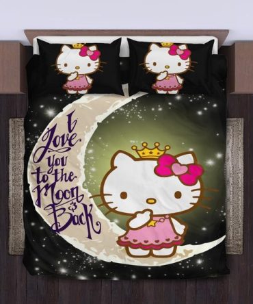 Adorable Kitty Moon & Back Bedding Set - Cozy, Cute & Perfect For Kids' Rooms!
