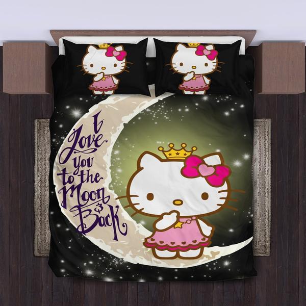 Adorable Kitty Moon & Back Bedding Set - Cozy, Cute & Perfect For Kids' Rooms!