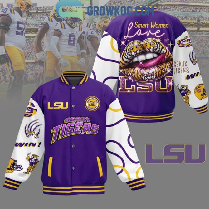 Lsu Tigers Varsity Jacket – Stylish Purple & Gold Women'S Bomber, Perfect For Game Day
