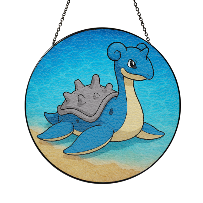 Adorable Sea Creature Stained Glass Sun Catcher - Handmade Beach Decor For Kids' Room - Image 3