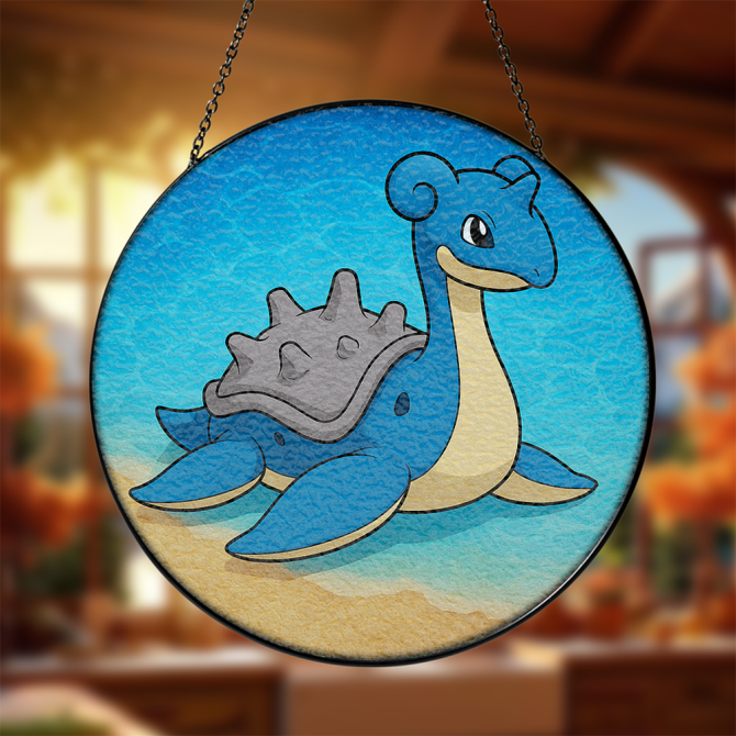 Adorable Sea Creature Stained Glass Sun Catcher - Handmade Beach Decor For Kids' Room