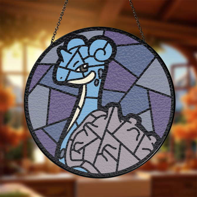 Decorative Stained Glass Style Suncatcher – Vibrant Cartoon-Inspired Design For Windows - Image 3