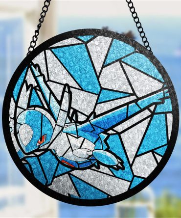 Stunning Blue Dragon Stained Glass Window Hanging - Unique Home Decor Gift