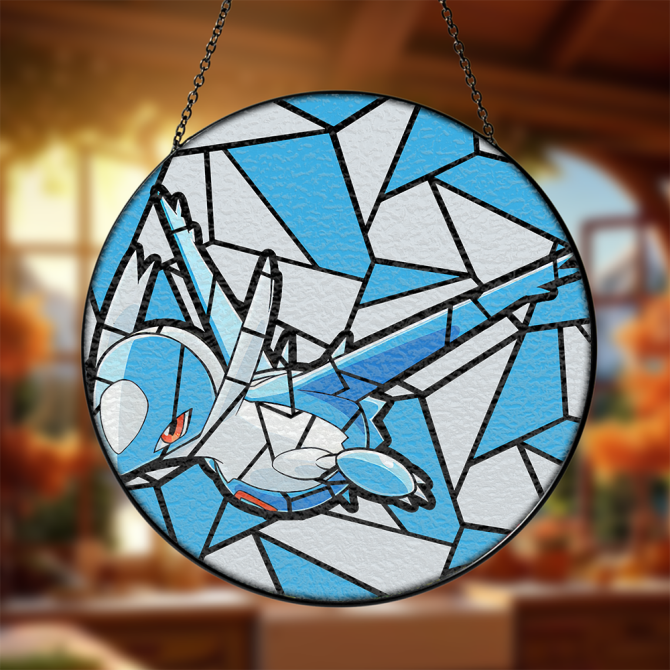 Stunning Blue Dragon Stained Glass Window Hanging - Unique Home Decor Gift - Image 3