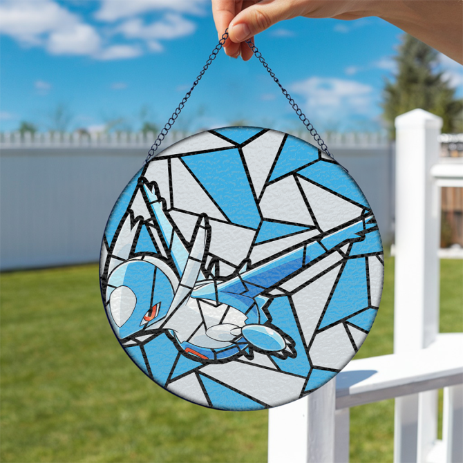 Stunning Blue Dragon Stained Glass Window Hanging - Unique Home Decor Gift - Image 4
