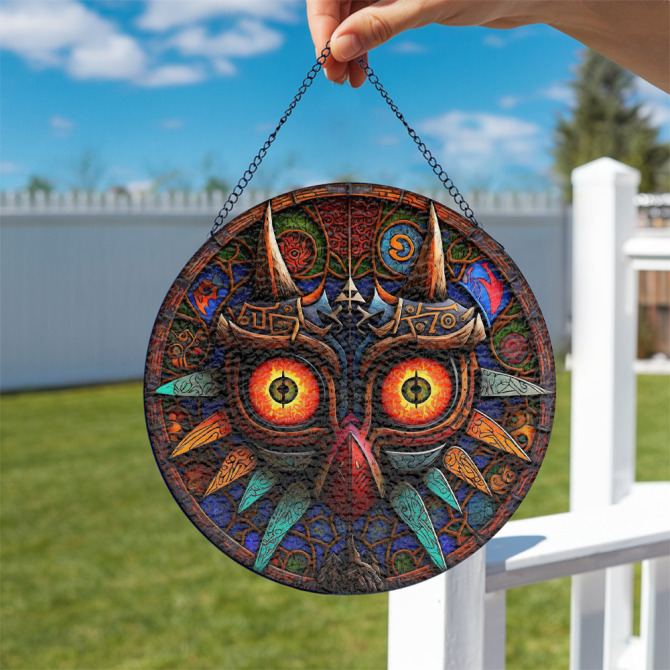 Vibrant Tribal Owl Wall Art - Handcrafted Multicolor Metal Decor For Home & Garden - Image 2