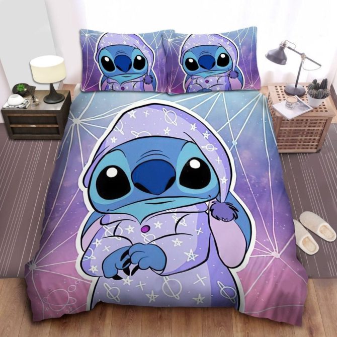 Cozy Cartoon Character Bedding Set - Soft Galaxy Design For Kids & Teens