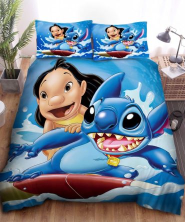 Adorable Surfing Characters Bedding Set - Cozy & Fun Kids' Room Decor