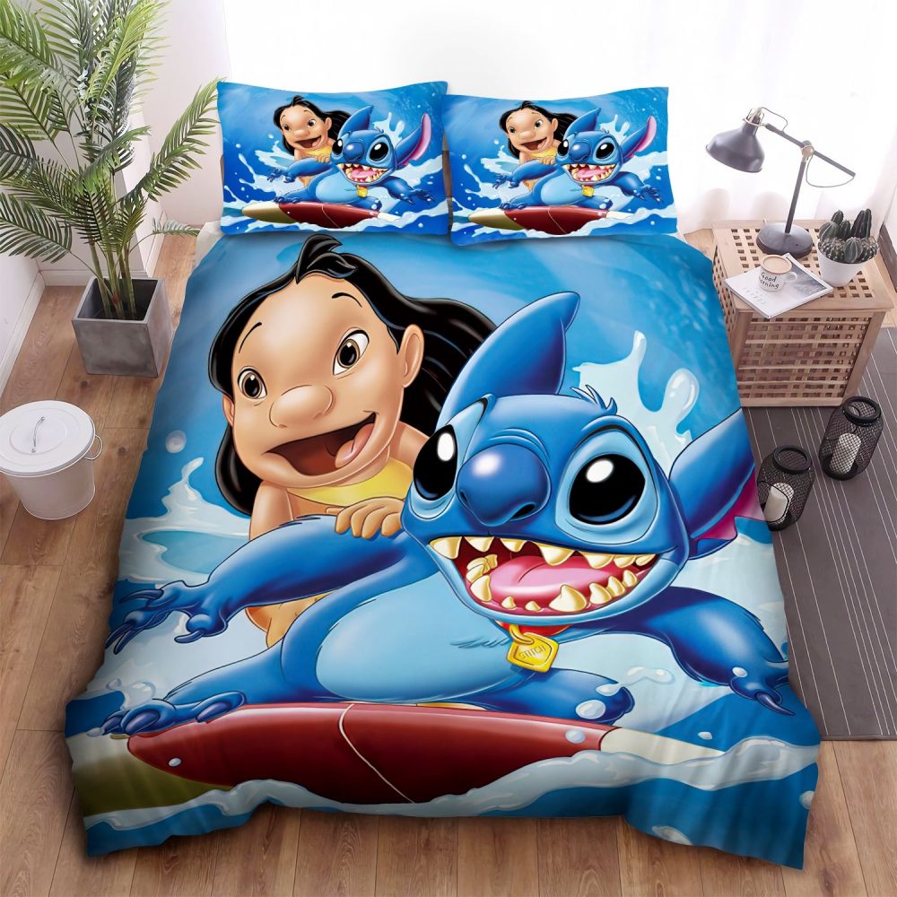 Adorable Surfing Characters Bedding Set - Cozy & Fun Kids' Room Decor