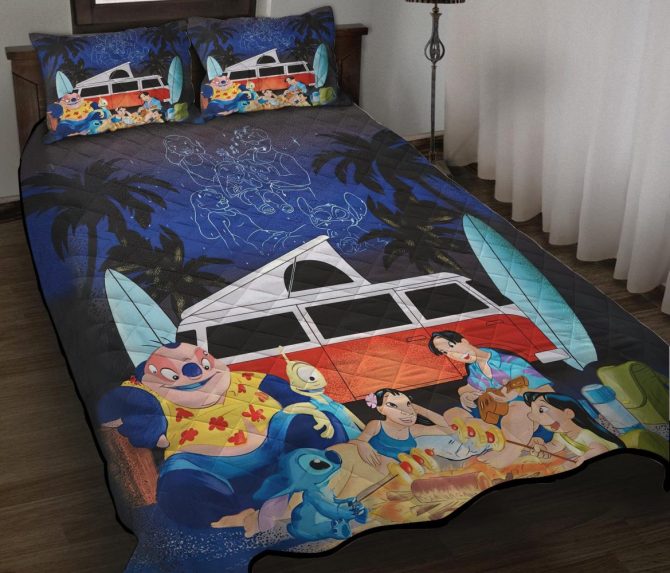 Cozy Stitch & Friends Quilt Set - Vibrant Cartoon Bedding For Kids Room Decor - Image 2